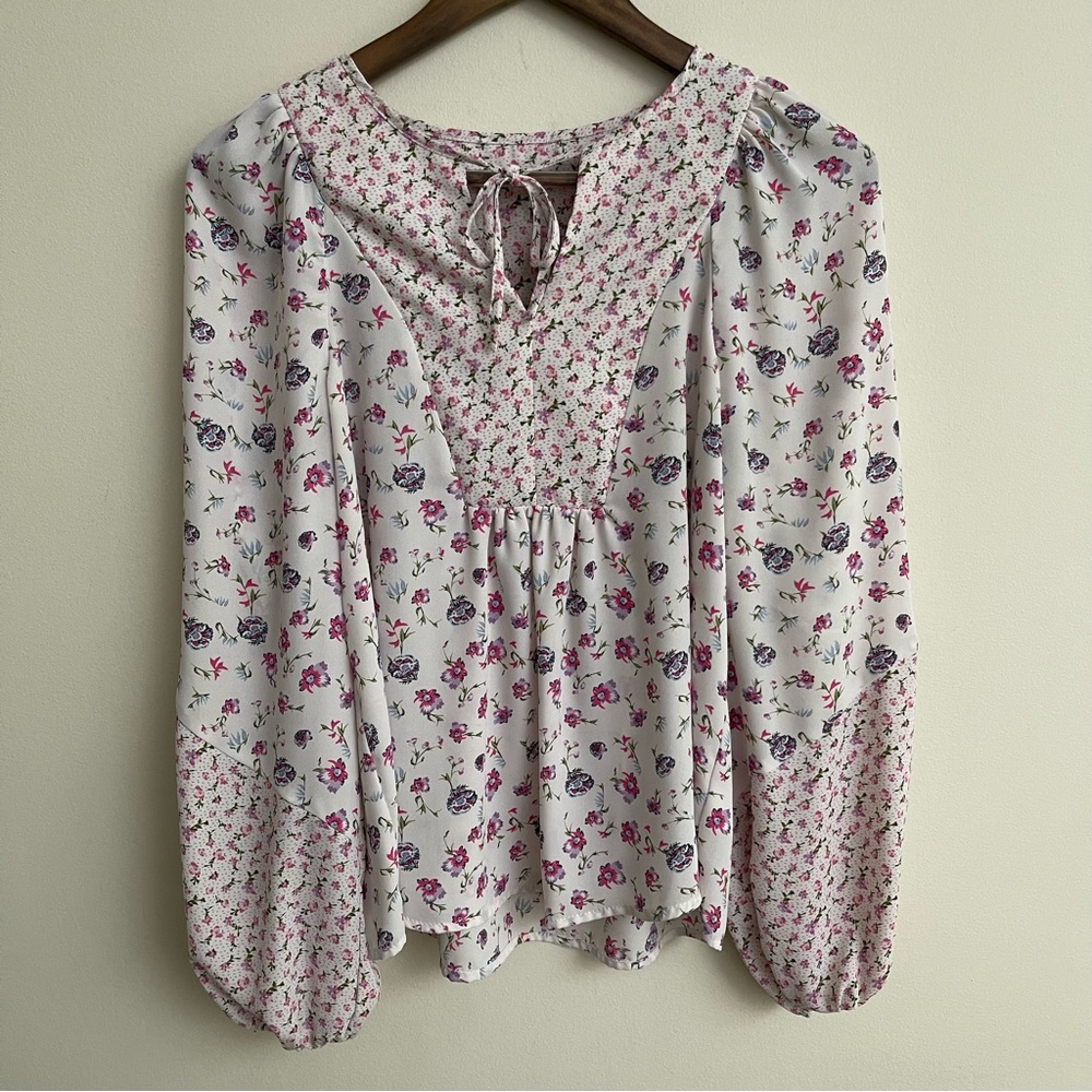 Carolina Belle Floral Patchwork Blouse